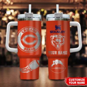 Custom Name Chicago Bears Tumbler 40Oz