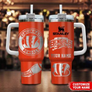 Custom Name Cincinnati Bengals Tumbler 40Oz