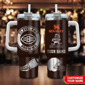 Custom Name Cleveland Browns Tumbler 40Oz