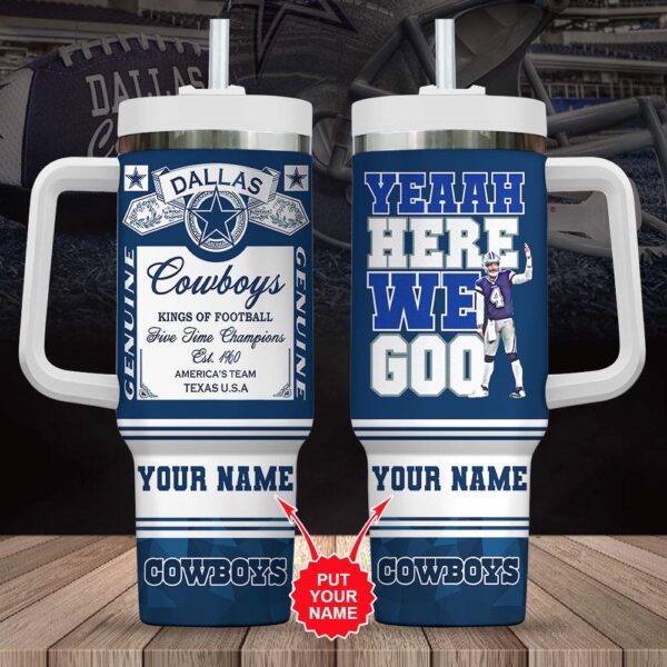 Custom Name Dallas Cowboys Nfl Tumbler 40Oz