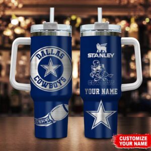 Custom Name Dallas Cowboys Team Tumbler 40Oz
