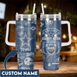 Custom Name Dallas Cowboys Tumbler 40Oz