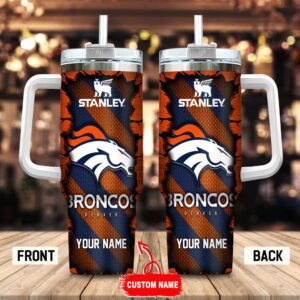 Custom Name Denver Broncos Stainless Steel Tumbler 40Oz For Fans