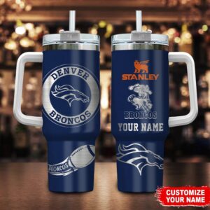 Custom Name Denver Broncos Tumbler 40Oz