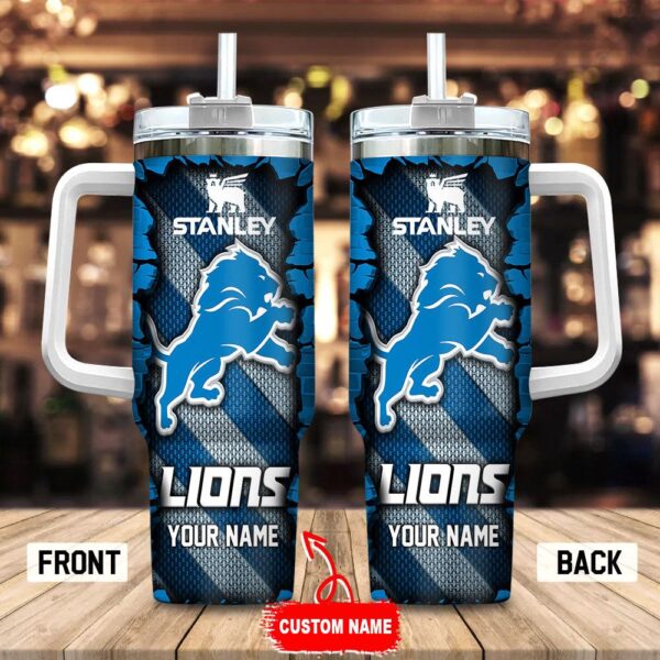 Custom Name Detroit Lions Stainless Steel Tumbler 40Oz For Fans