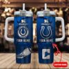 Custom Name Indianapolis Colts NFL Metal Style Stainless Steel Tumbler 40Oz