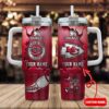 Custom Name Kansas City Chiefs NFL Metal Style Stainless Steel Tumbler 40Oz