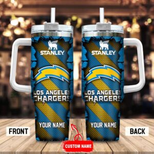 Custom Name Los Angeles Chargers Stainless Steel Tumbler 40Oz For Fans