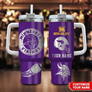Custom Name Minnesota Vikings Tumbler 40Oz