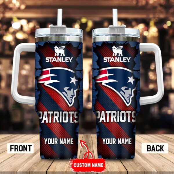 Custom Name New England Patriots Stainless Steel Tumbler 40Oz For Fans