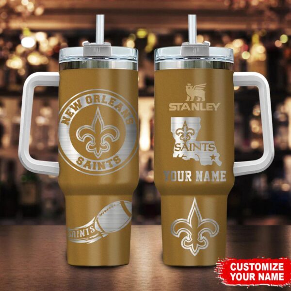 Custom Name New Orleans Saints Tumbler 40Oz