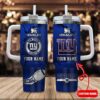 Custom Name New York Giants NFL Metal Style Stainless Steel Tumbler 40Oz