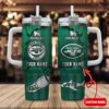 Custom Name New York Jets NFL Metal Style Stainless Steel Tumbler 40Oz