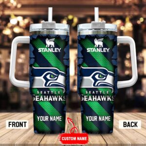Custom Name Seattle Seahawks Stainless Steel Tumbler 40Oz For Fans