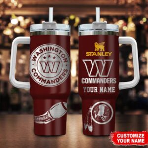 Custom Name Washington Commanders Tumbler 40Oz