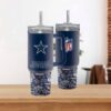 Dallas Cowboys Team Logo Tumbler 40OZ With Handle For Fans