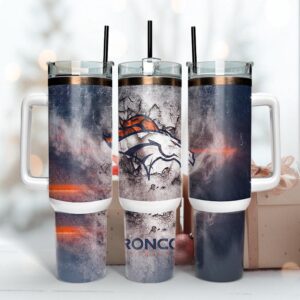 Denver Broncos Smoke Tumbler 40OZ With Handle