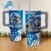 Detroit Lions Tumbler 40OZ With Handle For Fans