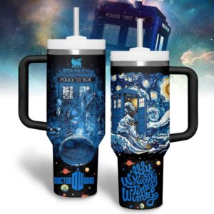 Doctor Who TV Tumbler 40Oz Handle For Fans