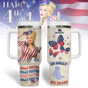 Dolly Parton Music Tumbler 40Oz Handle For Fans