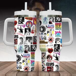 Elvis Presley Tumbler 40Oz Handle For Fans