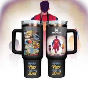 Father’s Day x Superman Movies Tumbler 40Oz Handle For Fans