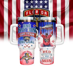 Florida Panthers NHL x Independence Day Tumbler 40Oz Handle For Fans