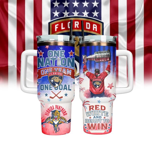 Florida Panthers NHL x Independence Day Tumbler 40Oz Handle For Fans