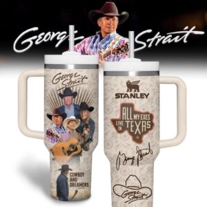 George Strait Music Tumbler 40Oz Handle For Fans
