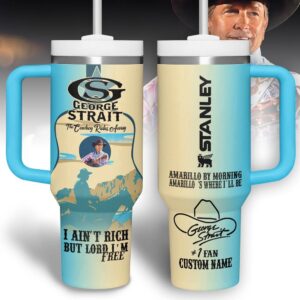 George Strait Tumbler 40Oz Handle For Fans
