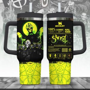 Ghost Band Music Pattern Tumbler 40Oz Handle For Fans