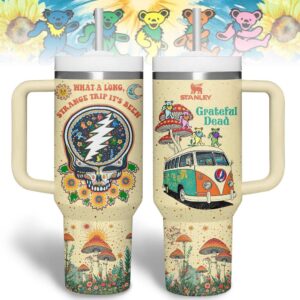 Grateful Dead Tumbler 40Oz Handle For Fans