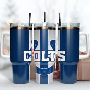 Indianapolis Colts Tumbler 40OZ With Handle For Fans