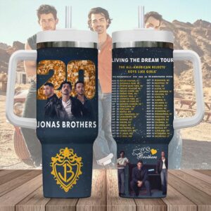 Jonas Brothers Music Tumbler 40Oz Handle For Fans