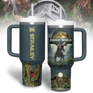 Jurassic World Movies Tumbler 40Oz Handle For Fans