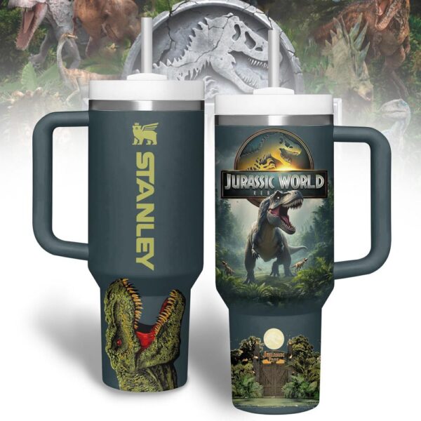 Jurassic World Movies Tumbler 40Oz Handle For Fans