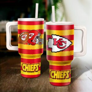 Kansas City Chiefs NFL Tumbler 40OZ With Handle For Fans