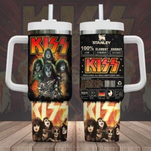 Kiss Band Tumbler 40Oz Handle For Fans