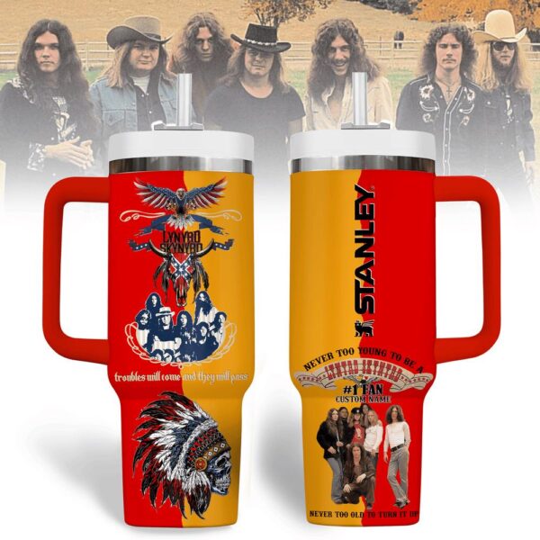 Lynyrd Skynyrd Music Tumbler 40Oz Handle For Fans
