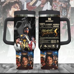 Michael Jackson Music Tumbler 40Oz Handle For Fans