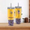 Minnesota Vikings Team Logo Tumbler 40OZ With Handle For Fans