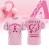 MLB Arizona Diamondbacks Special Pink Breast Cancer Awareness 3D T-Shirt