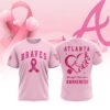 MLB Atlanta Braves Special Pink Breast Cancer Awareness 3D T-Shirt