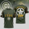 MLB Chicago Cubs Special U.S. Army 250th Birthday 3D T-Shirt