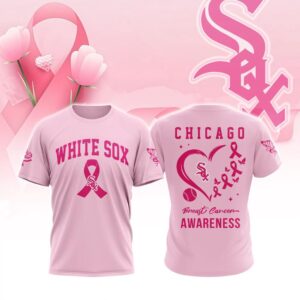 MLB Chicago White Sox Special Pink Breast Cancer Awareness 3D T-Shirt