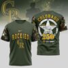 MLB Colorado Rockies Special U.S. Army 250th Birthday 3D T-Shirt