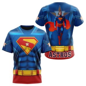 MLB Houston Astros X Superman 3D T-Shirt