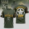 MLB Kansas City Royals Special U.S. Army 250th Birthday 3D T-Shirt