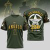MLB Los Angeles Angels Special U.S. Army 250th Birthday 3D T-Shirt