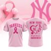 MLB New York Yankees Special Pink Breast Cancer Awareness 3D T-Shirt